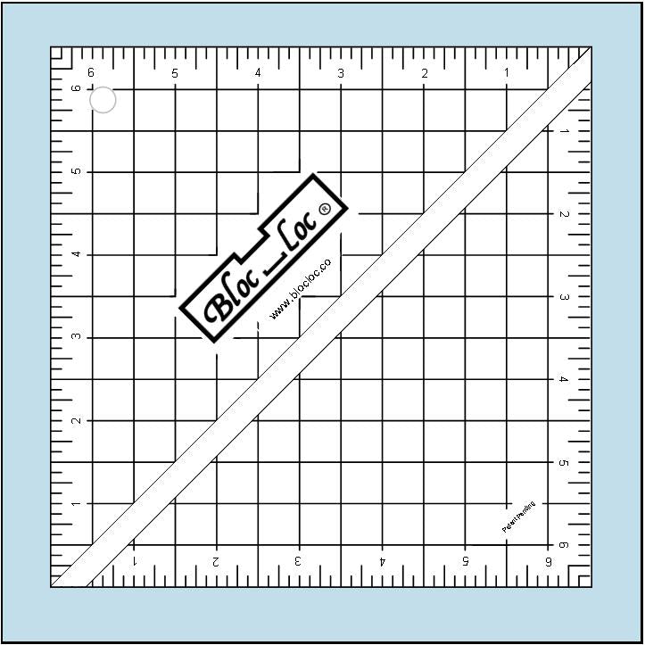 Bloc Loc Half Square Triangle Ruler 6½"