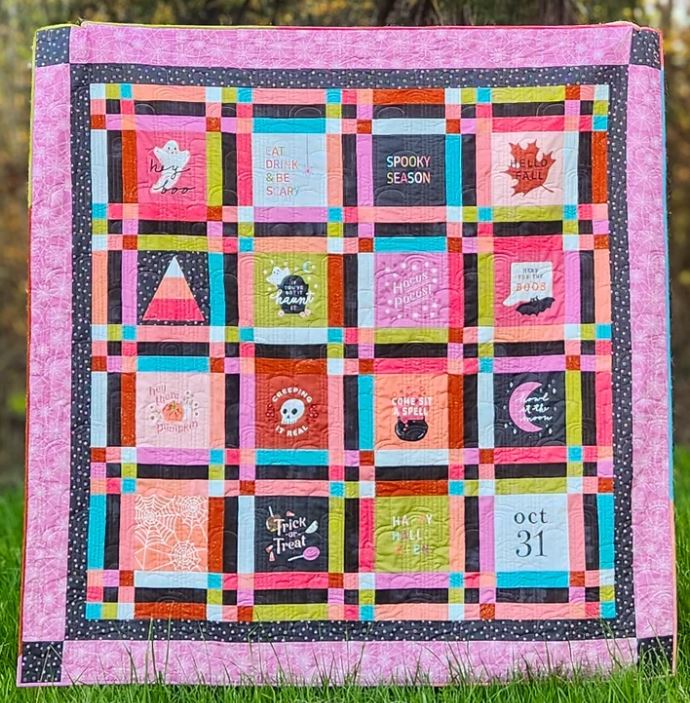 Just a Plaid Quilt Kit featuring Hey Boo by Lella Boutique