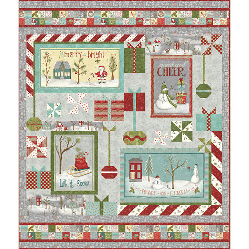 PRE-ORDER Merry & Bright Quilt Kit featuring A Very Terri Christmas by Terri Degenkolb