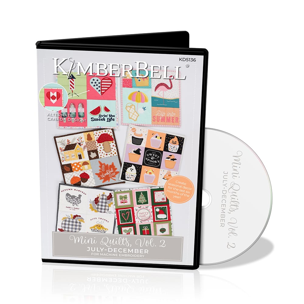 Kimberbell Mini Quilts Volume 2 July-December Machine Embroidery CD